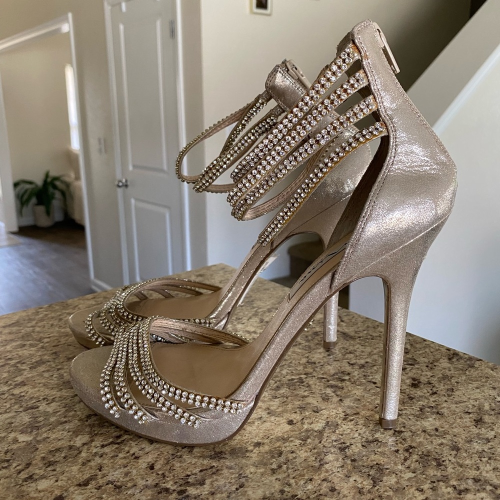 Nina New York Jeweled Ankle Strap Heels - Picture 3 of 15